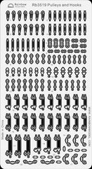 Rainbow RB3519 1/350Detail Up Pullys and Hooks