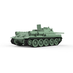 Detail view of SSMODEL 752D Finished Painted Military Model Kit Soviet SU-85 Tank Destroyer Model