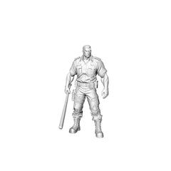 Detail view of MRY-SFW LYGR323 3D Printed Post-Apocalyptic Supermarket Clerk Survivors Set Wargame Miniatures Model