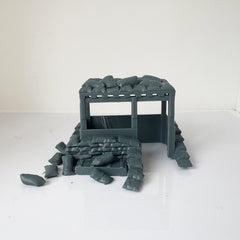 LYTS104 3D Printed Model Kit Scenic Terrain Military Bunker Scene Including Sandbags Buildings And Crates