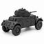 SSMODEL 1/72 1/144 WWII Lynx Pansarbil m/39 Armored Car Resin Model Kit TSS1277