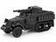 SSMODEL 1/72 1/144 Multi Scale WWII US M3 Half-track 75mm GMC Model Kit TSS0880
