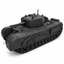 SSMODEL 1/72 1/144 Multi Scale Churchill MK III UK Tank Resin Model Kit TSS0800