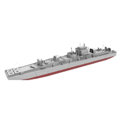 RHWS002S German D1 Class Naval Ferry Barges Full Hull