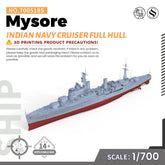 SSMODEL 518S Military Warship Model Kit Fiji class Indian Navy Mysore Cruiser