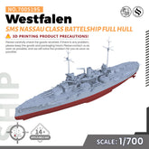 SSMODEL 519S Military Warship Model Kit SMS Nassau Class Westfalen Battelship