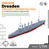 SSMODEL 531S Military Warship Model Kit SMS Dresden Light Cruiser