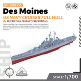 SSMODEL 569S Military Warship Model Kit US Navy Des Moines Heavy Cruiser CA-134