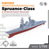 SSMODEL 573S Military Warship Model Kit US Navy Spruance Class Destroyer