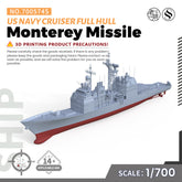 SSMODEL 574S Military Warship Model Kit US Navy Monterey Missile Cruiser
