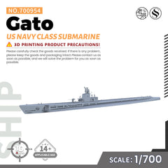 SSMODEL 954 Military Warship Model Kit US Navy Gato Class Submarine
