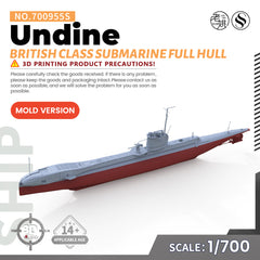 SSMODEL SSC955S Military Model Kit British Undine Class Submarine Full Hull