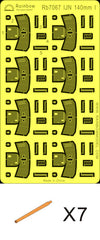 Rainbow RB7067 1/700Detail Up IJN 5500t 140mm Turrets I (PE+7 Barrels)