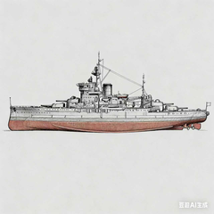 SSC137 Military Model HMS Queen Elizabeth Class Warspite Battleship (03) Water Line