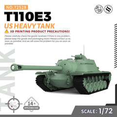 SSMODEL 528 Military Armoured Model Kit US T110E3 Heavy Tank