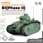 SSMODEL 651 Military Armoured Model Kit France B1 Heavy Tank (Phase II)
