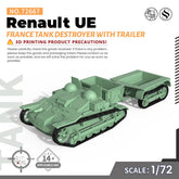 SSMODEL 667 Military Armoured Model Kit France Renault UE Tank Destroyer Attached trailer