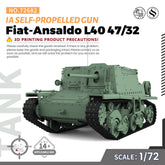 SSMODEL 682 Military Armoured Model Kit Italy Fiat-Ansaldo L40 47/32 Self-Propelled Gun