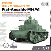 SSMODEL 683 Military Armoured Model Kit Italy Fiat-Ansaldo M14/41 Medium Tank