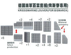 SSMODEL G700050 700 scale German Navy Bismarck blinds adapted to the eagle flight
