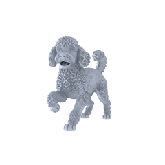 Detail view of Yao's Studio LYTR260 Poodle Resin Miniature Model 5-Figure Set, Unpainted Cute Interactive Pet Figures, DIY Painting Scene Decoration Miniatures Diorama Resin Figures Model