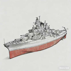 SSC133 Military Model USS Tennessee Class Tennessee Battleship (BB-43) Water Line