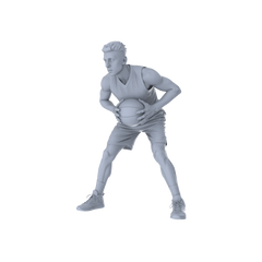 MRY-SFW LYTR550A Modern Dynamic Basketball Holding Male Single 3D Printed Resin Model Kit by SSMODEL