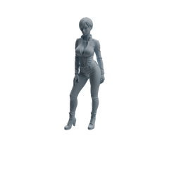 Detail view of MRY-SFW LYTR956 Multi-Pose Female Police Officer Character Modern Model 3 pcs Model