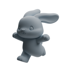 Detail view of MRY-SFW LYTR1047 Cartoon Rabbit Animal Modern Model 4 pcs Model