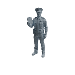 Detail view of MRY-SFW LYTR959 Multi-Scenario Male Police Officer Character Modern Model 4 pcs Model
