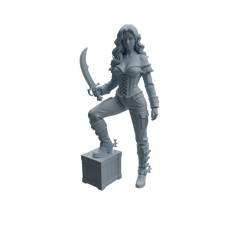 Detail view of MRY-SFW LYTR1096 Female Pirate Character Modern Model 4 pcs Model
