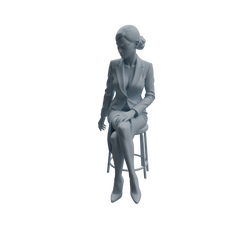 Detail view of MRY-SFW LYTR973 Business Workplace Woman Character Modern Model 4 pcs Model