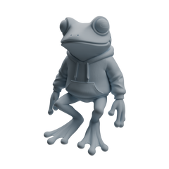 Detail view of MRY-SFW LYTR1053 Cartoon Frog Animal Modern Model 3 pcs Model