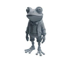 Detail view of MRY-SFW LYTR1052 Cartoon Frog Animal Modern Model 4 pcs Model