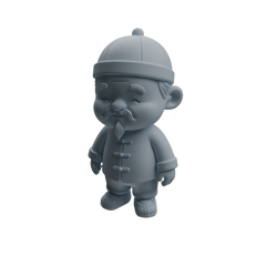 Detail view of MRY-SFW LYTR977 Traditional Chinese Elder Tea Character Modern Model 4 pcs Model