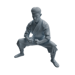 Detail view of MRY-SFW LYTR1077 Multi-pose Martial Monk Character Modern Model 4 pcs Model