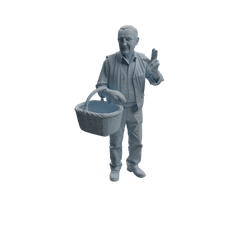 Detail view of MRY-SFW LYTR995 Market Elderly Shopper Character Modern Model 4 pcs Model