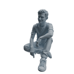 Detail view of MRY-SFW LYTR1060 Casual Sitting & Waving Character Modern Model 3 pcs Model