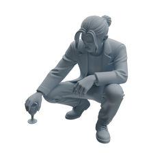 Detail view of MRY-SFW LYTR937 Bar Guest Man Character Modern Model 3 pcs Model