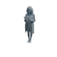 Detail view of MRY-SFW LYTR1004 Female Medical Staff in Uniform Character Modern Model 4 pcs Model