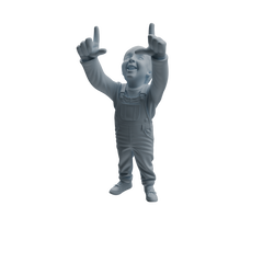 Detail view of MRY-SFW LYTR1034 Joyful Kids Character Modern Model 4 pcs Model