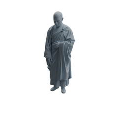 Detail view of MRY-SFW LYTR1081 Buddha-worshipping Monk Character Modern Model 4 pcs Model