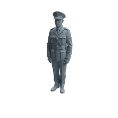 Detail view of MRY-SFW LYTR947 Military Officer Man Character Modern Model 4 pcs Model