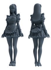 Detail view of MRY-SFW LYTR876 Maid Uniform Girl Figure Modern Model 4 pcs Model