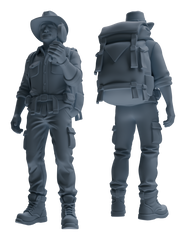 Detail view of MRY-SFW LYTR904 Outdoor Hiker Modern Model 3 pcs Model
