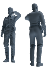 Detail view of MRY-SFW LYGR676 Los Angeles Patrol Police Seven-Person Daily Routine 3 Model