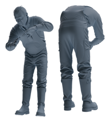 Detail view of MRY-SFW LYTR913 Farm Worker Man Multi-pose Modern Model 4 pcs Model