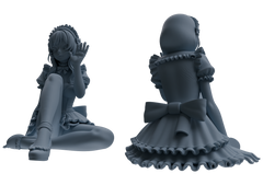 Detail view of MRY-SFW LYTR870 Multi-pose Maid Girl Figure Modern Model 3 pcs Model