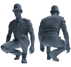 Detail view of MRY-SFW LYGR805 Modern British Police Five-Person Daily Routine 2 Model