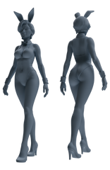 Detail view of MRY-SFW LYTR889 Multi-style Bunny Girl Modern Model 4 pcs Model